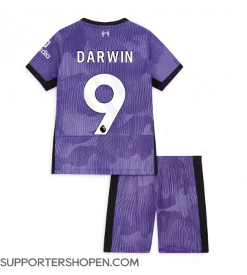 Liverpool Darwin Nunez #9 Tredje tröja Barn 2023-24 Kortärmad (+ korta byxor)